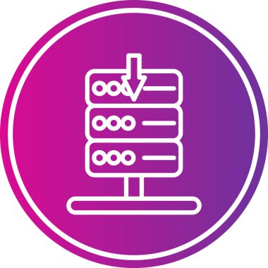 Eşsiz sunucu kule çizgisi vektör simgesi