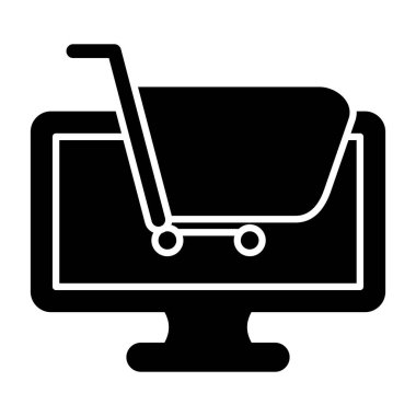 Alışveriş arabası vektör simgesi