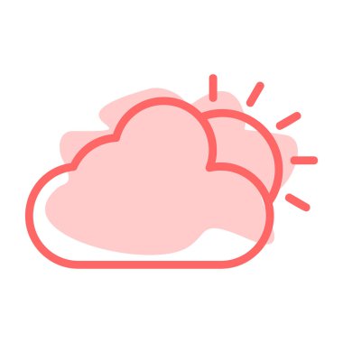 Bulut simgesi vektör illüstrasyonu