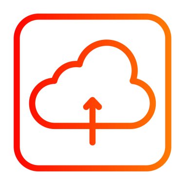 Bulut hesaplama yuvarlak vektör simgesi