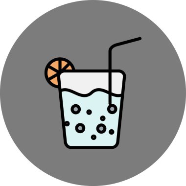 Bir içecek simgesinin vektör illüstrasyonu