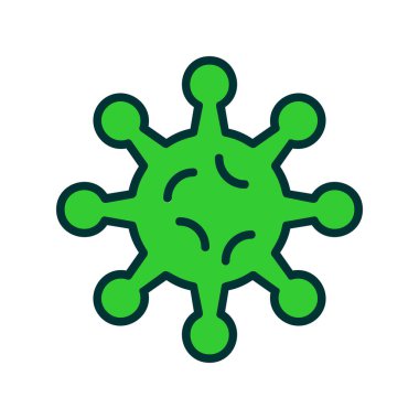 Virüs vektörü düz renk simgesi