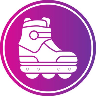 Kaykay ikonu. Patenlerin vektör çizimi. düz tasarım biçimi