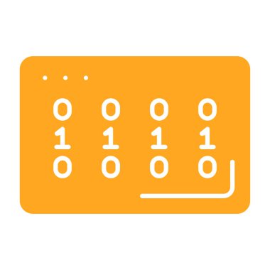 ikili kod renk simgesi, vektör illüstrasyonu