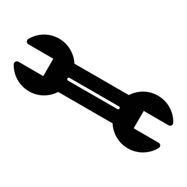 İngiliz anahtarı aracı izole vektör simgesi