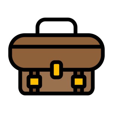 çanta çanta simgesi renk ana hatları vektörü