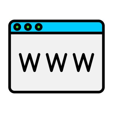 Web tarayıcısı. Web simgesi basit illüstrasyon