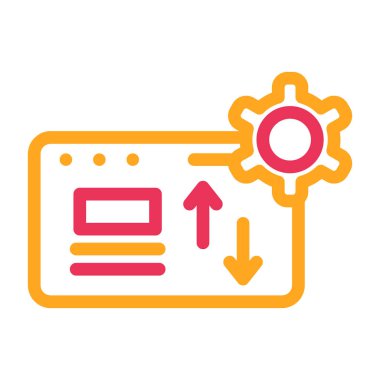 Web ayarı simgesi vektör illüstrasyonu