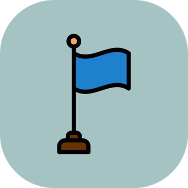 bayrak ikonu vektör illüstrasyonu