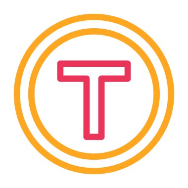 ilk harf logo t vektör şablonu