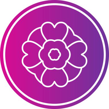 trend düz biçimli vektör çiçek simgesi