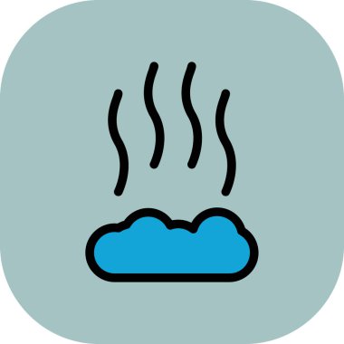 Smoke web simgesi, vektör illüstrasyonu