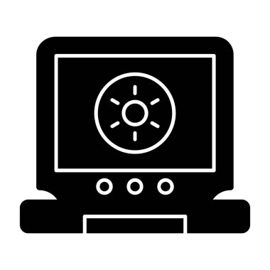  Otomatik Parlaklık Ağ simgesi, vektör illüstrasyonu