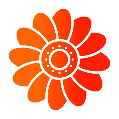 Bir çiçek simgesinin vektör illüstrasyonu