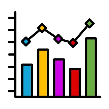 Bar çizelgesi. Web simgesi basit illüstrasyon
