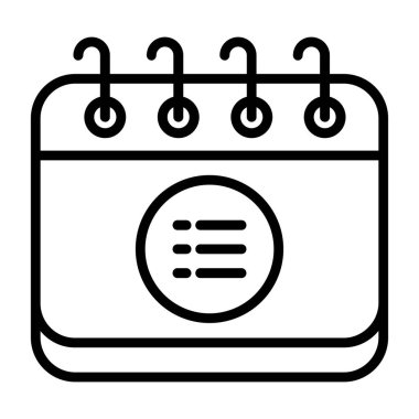 Takvim simgesi vektör illüstrasyonu