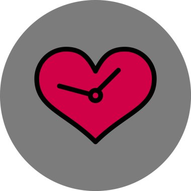 kalp düz vektör simgesi