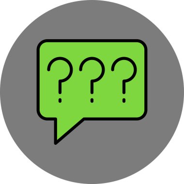 Moda Biçimli İzole Arkaplanda Soru İşareti Simgesi