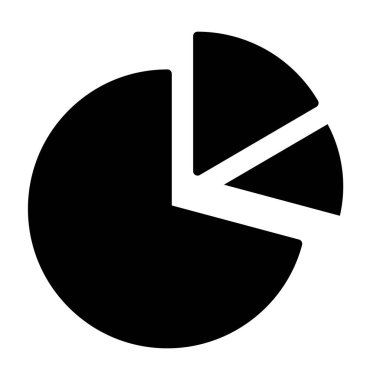 Pasta çizelgesi simgesi, vektör illüstrasyonu