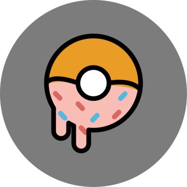 Büyük daireli insan kafasının çizgi film çizimi