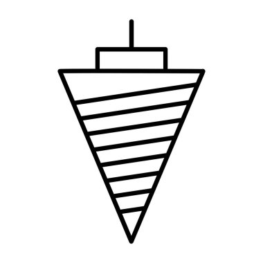 Koni simgesi. Web için koni vektör simgelerinin özet çizimi