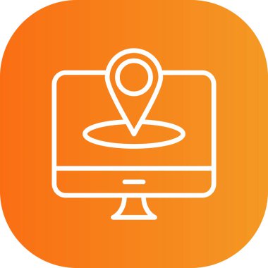 vektör lcd simgesi illüstrasyonu