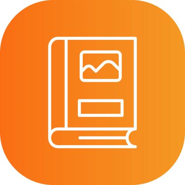 Kitap simgesinin vektör illüstrasyonu