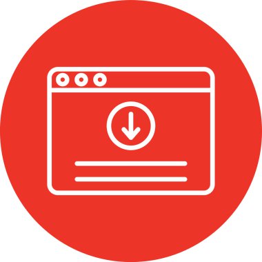 Tarayıcı. Web simgesi basit illüstrasyon