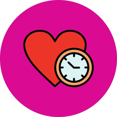 Saat simgesi vektör illüstrasyonu