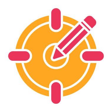 Haritalı bir kalemin vektör çizimi