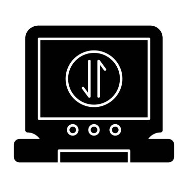 bilgisayar izleme simgesi, vektör illüstrasyonu