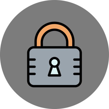 basit vektör illüstrasyonunu kilitle