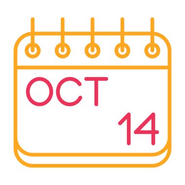 bir takvimin düz tasarım biçimi simgesi