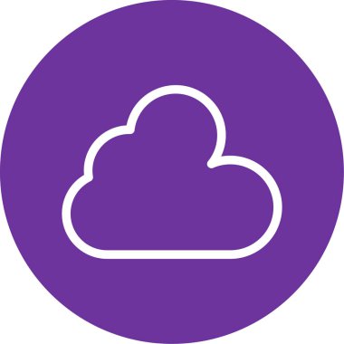 Bulut simgesi vektör illüstrasyonu