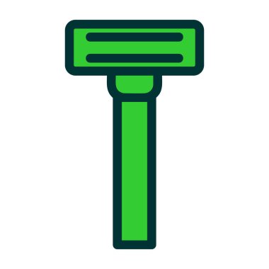 büyük bir bahçe aracının yeşil ve mavi rengi