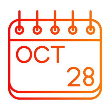 Takvim simgesinin vektör illüstrasyonu