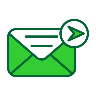 posta vektörü düz renk simgesi