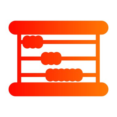 Beyaz kağıdın izole edilmiş tek bir kırmızı simgesinin vektör çizimi