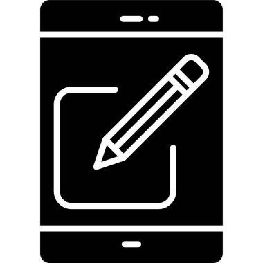 cep telefonu simgesi, basit vektör illüstrasyonu