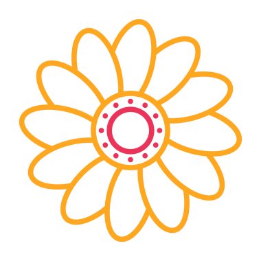 güzel çiçekler dekoratif simge vektör çizim tasarım