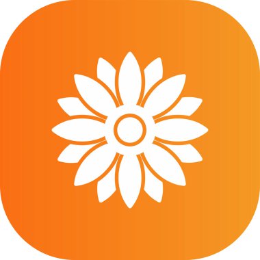 çiçek simgesi, vektör illüstrasyonu