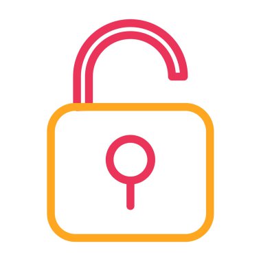 düz vektör simgesini kilitle