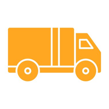 kamyon düz vektör simgesi