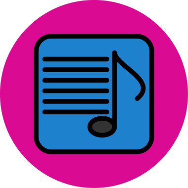 Vektör müzik simgesi illüstrasyonu