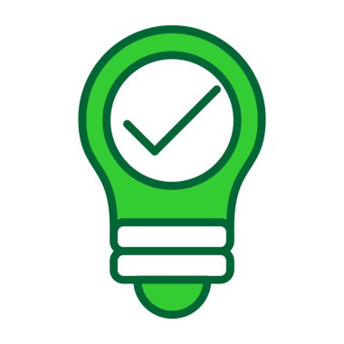 Yeşil ampul ve yeşil enerji simgesi, beyaz üzerinde izole