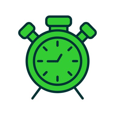 Alarm saat simgesi beyaz arkaplanda izole edildi.