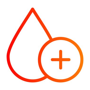 Kan damlası ikonu. ince çizgi biçimi