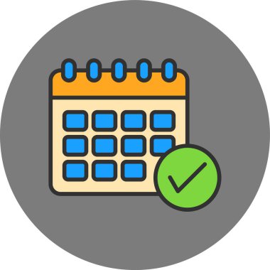 takvim tarihi simgesi vektör illüstrasyon