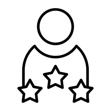 Yıldız çizgisi vektör simgesi desenli yıldız