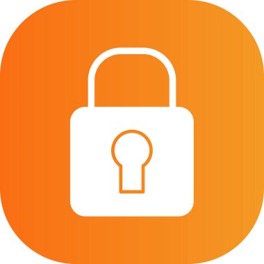 Soyut arkaplanda kilit simgesi izole edildi, n illüstrasyon